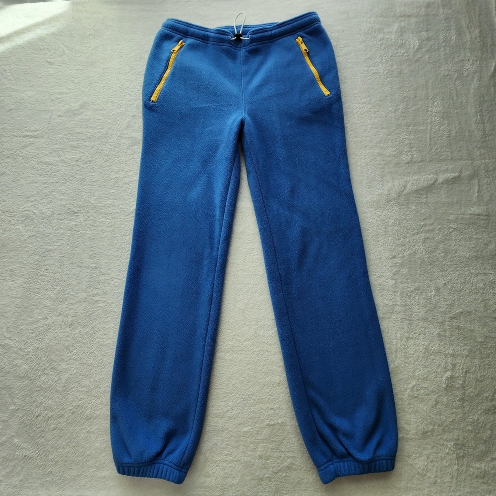 American Apparel Fleece Sweatpants Womens XS Blue Yellow Gorp 90s Vintage Winter